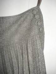 H&M grey pleated mini skirt