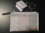 COACH - Signature Stripe Patchwork Mini Skinny for $25