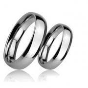 Polished Dome Tungsten Wedding Bands - Free Shipping