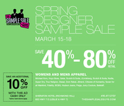 Spring Designer Sample Sale,  Up To 80% Off