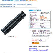  Dell Latitude E5420 batteries