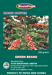 green coffee beans from Papua New Guinea