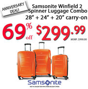 Get 69% off on Samsonite Luggage in Canada @ Luggage City