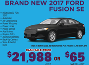 Brand New 2017 Ford Fusion SE Toronto