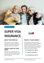 Super visa insurance for your parents and grand parents