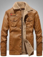 New Men Leather Jacket  Winter Warm- https://tinyurl.com/mu9yz6nw