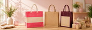 Jute Burlap Shopping Tote Bags – Reusable & Eco-Friendly Bags